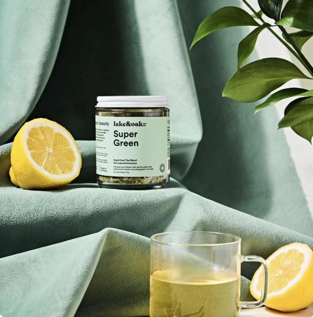Pot de thé super green et citrons